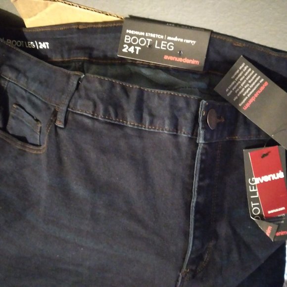 Avenue Denim Boot Leg Jeans Size 24T - Picture 3 of 6